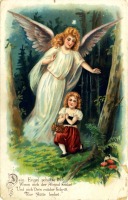 Ретро открытки - Ангел-хранитель