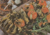 Ретро открытки - Маринованные помидоры с баклажанами.