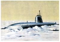 Ретро открытки - Атомная подводная лодка 