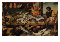 Ретро открытки - Франс Снейдерс. Рыбная лавка.