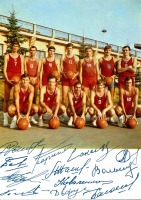 Ретро открытки - Сборная команда СССР по баскетболу.