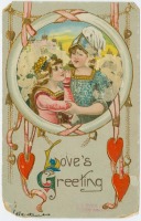 Ретро открытки - Приветствие любви