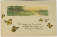 Ретро открытки - Счастья в День рождения