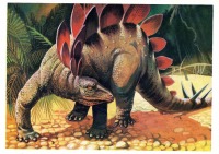 Ретро открытки - Стегозавр.