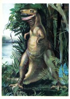 Ретро открытки - Тарбозавр.