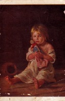 Ретро открытки - Девочка с куклой