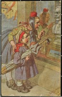 Ретро открытки - У витрины магазина, 1917