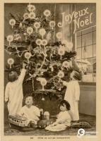 Ретро открытки - Дети и Рождественская ёлка