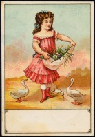 Ретро открытки - Девочка с цветами