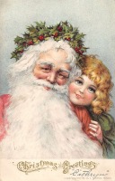 Ретро открытки - Санта Клаус. С рождеством