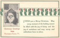 Ретро открытки - Рождественский привет из Хантингтона,  Вермонт