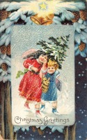 Ретро открытки - Рождественские приветствие