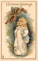 Ретро открытки - Счастливого Рождества. Рождественские колокола
