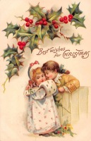 Ретро открытки - С Рождеством и Новым Годом. Романтическая пара