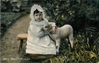 Ретро открытки - Мэри и маленькая овечка