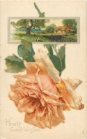 Ретро открытки - Жёлтая роза с любовью