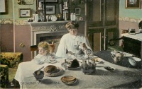 Ретро открытки - Завтрак с мамой