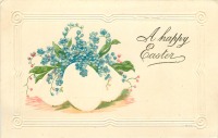 Ретро открытки - Счастливой Пасхи. Пасхальные яйца и незабудки