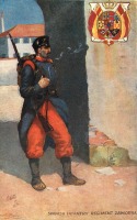 Ретро открытки - Испанский пехотный полк Заморра