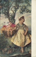 Ретро открытки - Маленькая босоногая принцесса