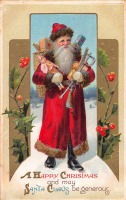Ретро открытки - Щедрость Санта Клауса