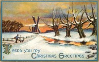 Ретро открытки - Посылаю тебе свои Рождественские поздравления
