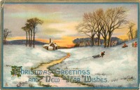 Ретро открытки - Рождественские и новогодние поздравления