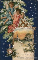 Ретро открытки - Ретро-поштівка.  Щасливого  Різдва.
