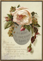 Ретро открытки - Вся слава Господу. Розы и резеда
