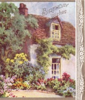 Ретро открытки - Сельский дом в саду