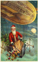 Ретро открытки - Ретро-поштівка.  Щасливого  Різдва і вітання з Новим Роком.