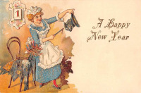 Ретро открытки - Новогодняя уборка