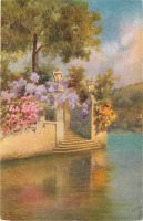 Ретро открытки - Озеро Комо в Северной Италии