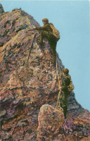 Ретро открытки - На скальном гребне в Доломитовых Альпах