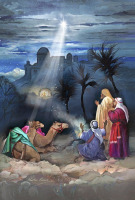 Ретро открытки - Ретро-поштівка.  Христос народився.