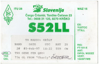 Ретро открытки - QSL-карточка Словения - Slovenia (односторонние)