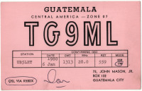 Ретро открытки - QSL-карточка Гватемала - Guatemala (односторонние)