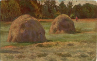 Ретро открытки - К. Крыжицкий. Сенокос.