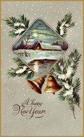 Ретро открытки - Ретро листівка.  З Новим  Роком.
