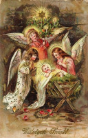 Ретро открытки - Ретро листівка.  Різдво Христове. Веселих Свят!