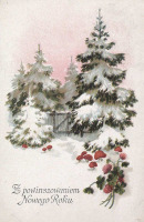 Ретро открытки - Ретро листівка.  З побажанням Нового Року.