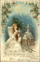 Ретро открытки - Ретро листівка.  Щасливих  Різдвяних свят.