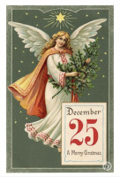 Ретро открытки - Ретро листівка.  25 грудня Різдво Христове.