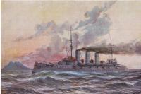 Ретро открытки - Крейсер Богатырь.