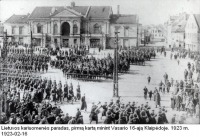 Литва - Клайпеда (Мемель). Парад литовской армии 16 февраля 1923 г.