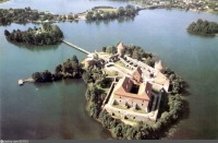 Литва - Тракайский замок. Панорама с воздуха