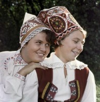 Эстония - Девушки в национальных костюмах. 1967.