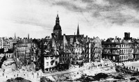 Рига - Вид разрушенной Риги, столицы Латвии, 3 октября 1941 года, после прошедших здесь боев