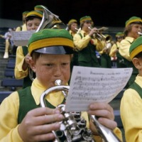Таллин - Юный трубач на детском празднике песни и танца. Таллин, 1977.