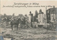 Вильнюс - Разрушенный немецким наступлением Вильно, 1914-1918